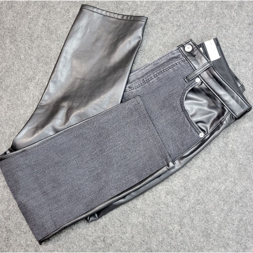 Abercrombie & Fitch Black and Gray Ankle Jeans
